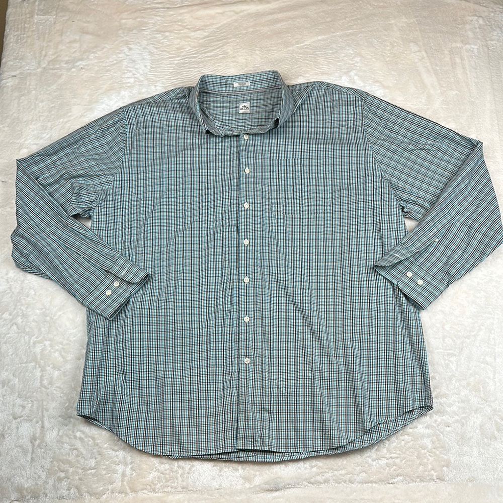Peter Millar High Quality Long Sleeve Button Down Collar Dress Shirt XXL